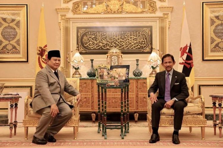Prabowo Bertemu Sultan Brunei, Bahas Isu Strategis