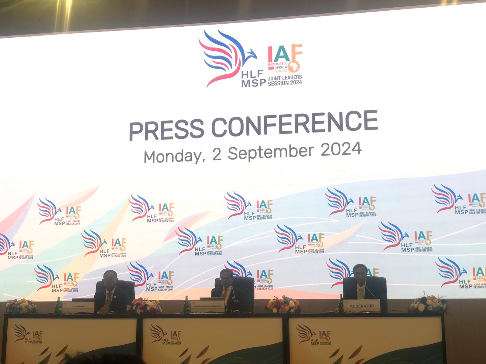 Press Conference KTT IAF Ke-2 dan HLF MSP: Memperkuat Semangat Solidaritas dan Kerja Sama antara Indonesia dan Negara-Negara Afrika