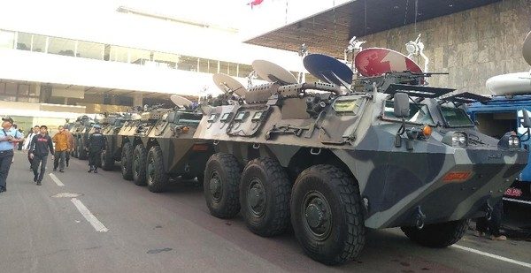 Kendaraan Taktis TNI Sudah Bersiap Jaga Keamanan Pelantikan Presiden dan Wapres