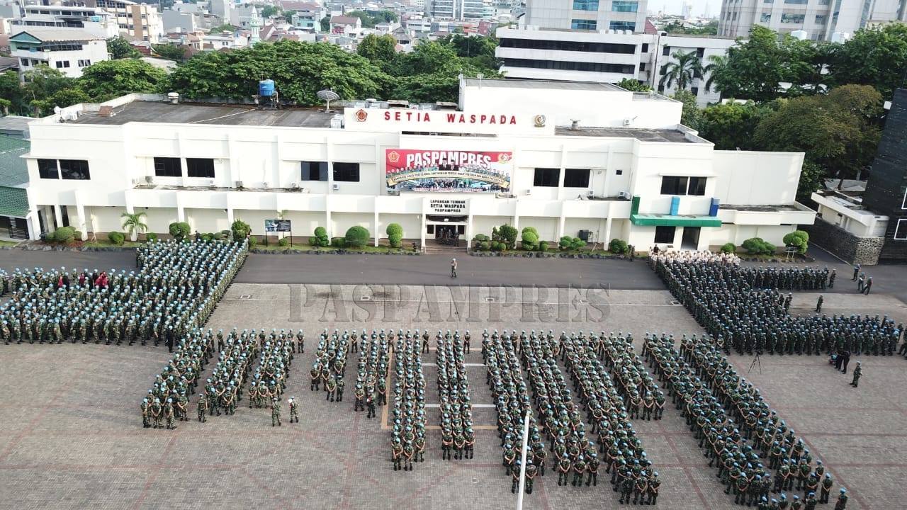 Apel Gabungan TNI di Mako Paspampres Siap Amankan Pelantikan Presiden dan Wapres RI 2024