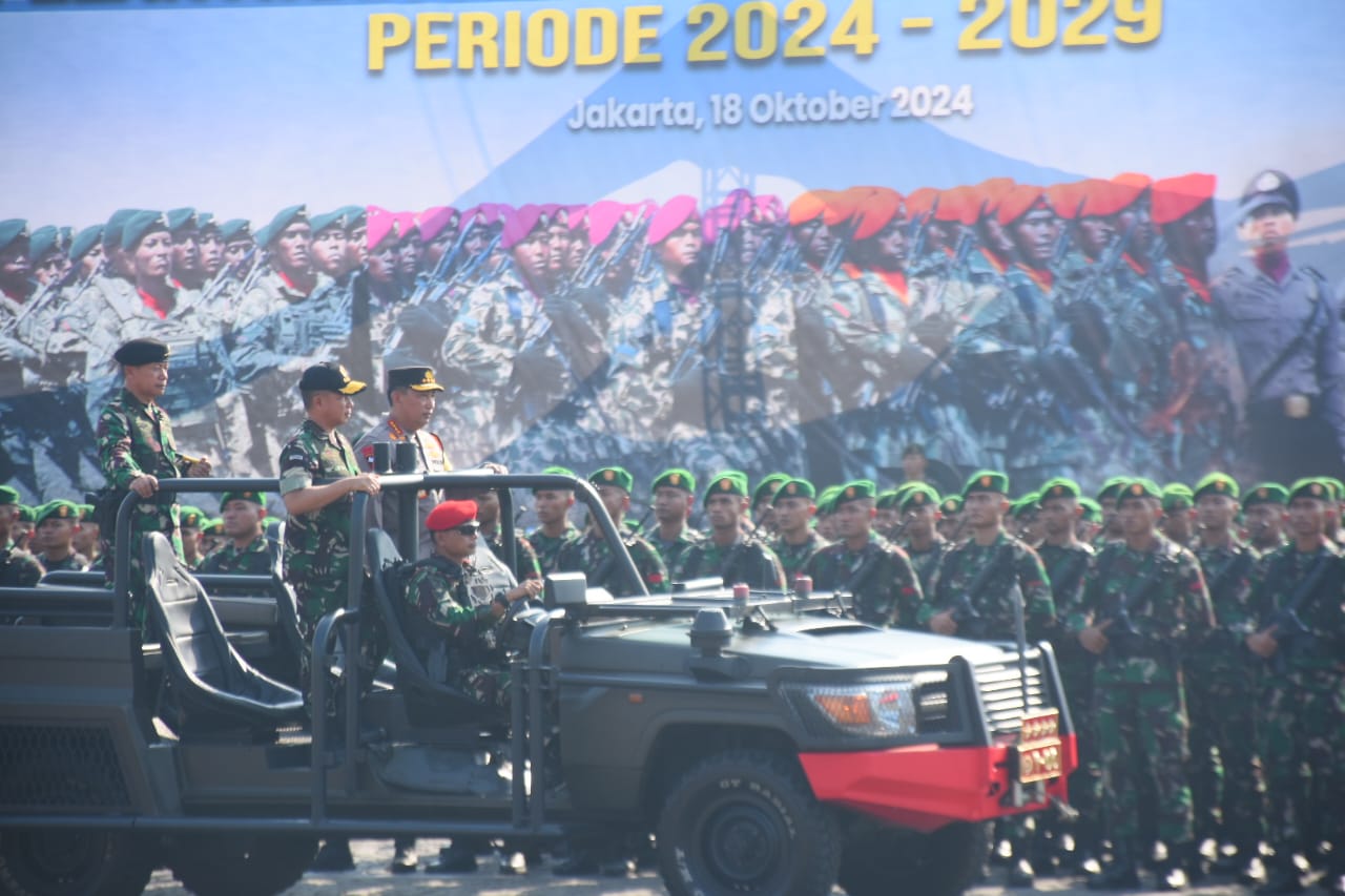 Apel Gelar Pasukan untuk Pengamanan VVIP Pelantikan Presiden dan Wakil Presiden di Monas
