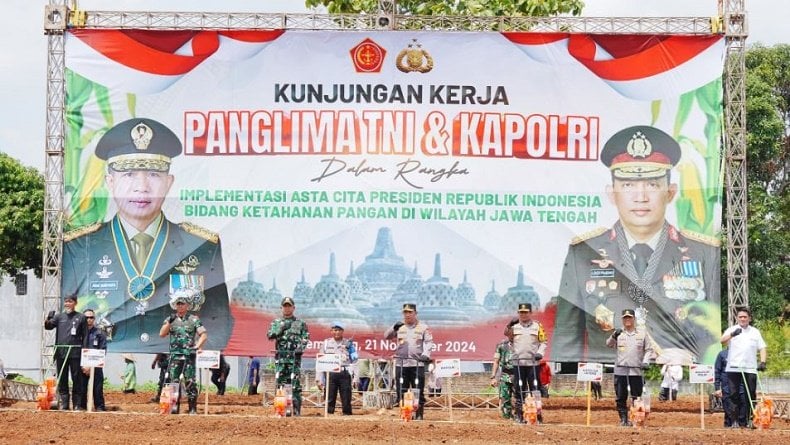 Panglima TNI Dan Kapolri Tinjau Kesiapan Program Ketahanan Pangan