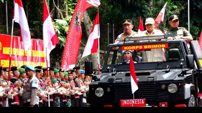 Prabowo Hadiri Apel Kasatwil Polri 2024 Di Semarang