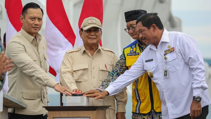 Pesan Prabowo saat pertama kali resmikan proyek Infrastruktur
