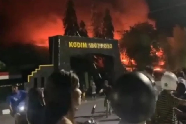 Kebakaran Hanguskan Markas Kodim 1307 Poso, Diduga Akibat Korsleting