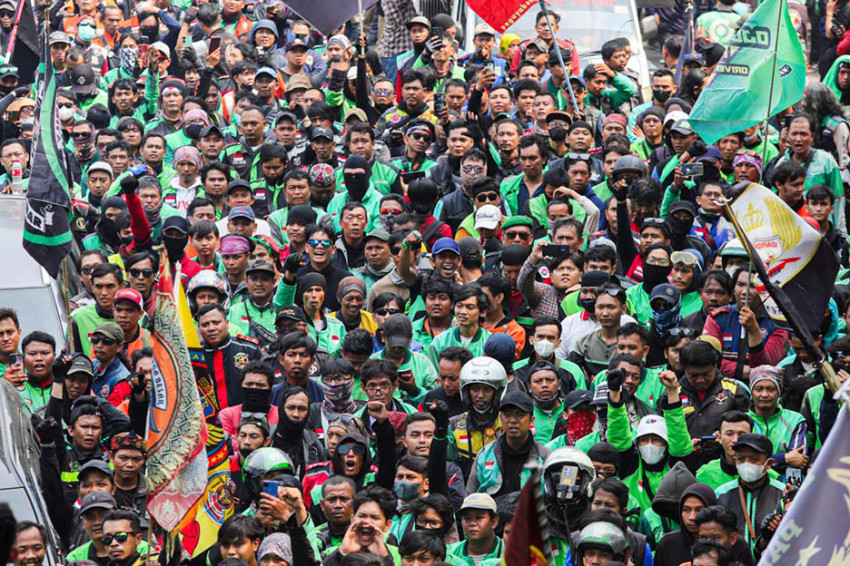 Ribuan Driver Ojol Gelar Aksi Nasional, Layanan Aplikasi Dimatikan Seharian