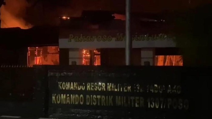 Markas Kodim Poso Dilalap Api, Sebagian Besar Bangunan Hangus