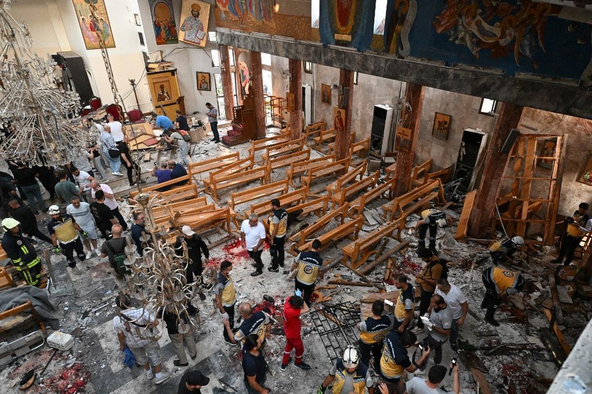 Ledakan Maut di Gereja Damaskus: 22 Tewas, Serangan Diduga Dilakukan ISIS