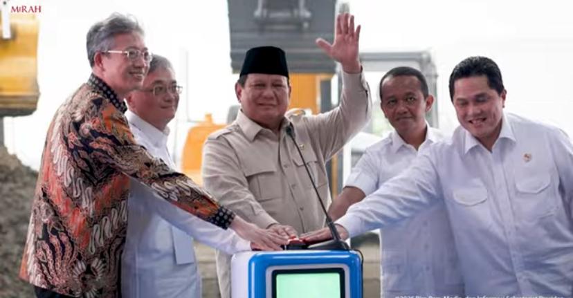 Presiden Prabowo Resmikan Industri Baterai Listrik Nasional Senilai USD 5,9 Miliar
