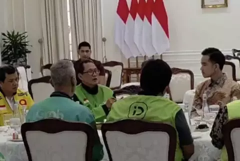 Gibran Rakabuming Dengarkan Aspirasi Ojol di Istana Wapres