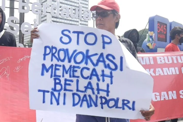 Aksi Damai ARPN Serukan Tolak Propaganda Keretakan TNI-Polri