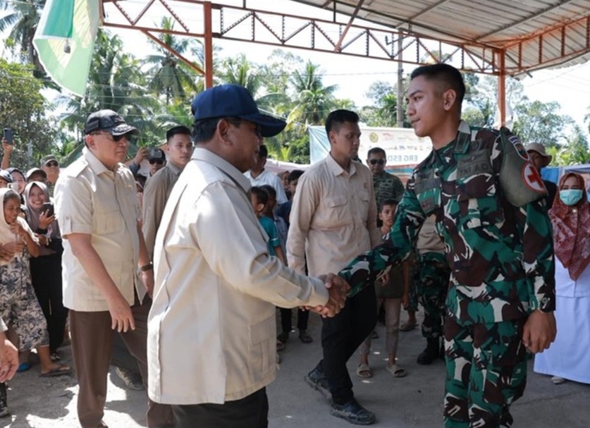 Presiden Prabowo Apresiasi Peran TNI–Polri dalam Pemulihan Banjir Bandang Tapanuli Selatan