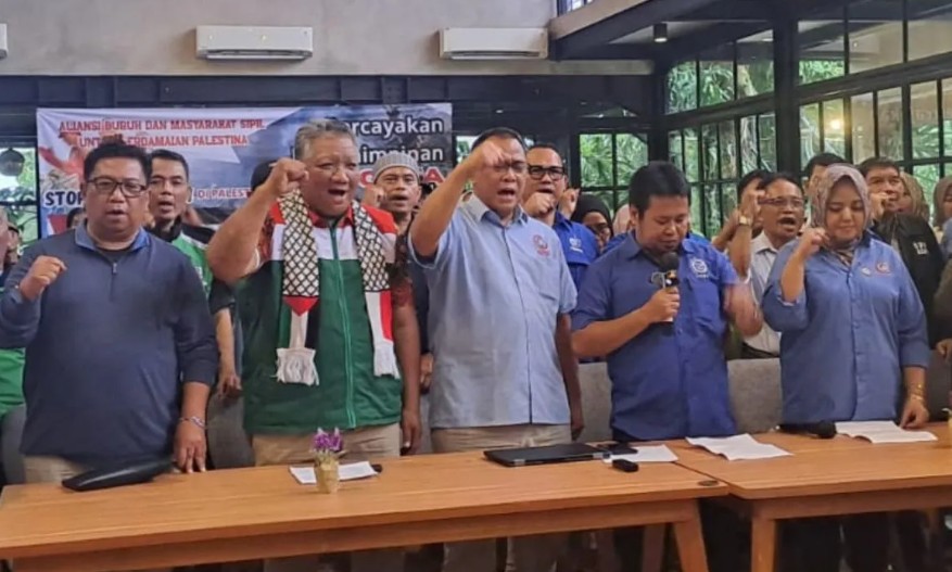 Aliansi Buruh Indonesia Gelar Pawai Akbar Dukung Perdamaian dan Rekonstruksi Gaza Pasca Idul Fitri