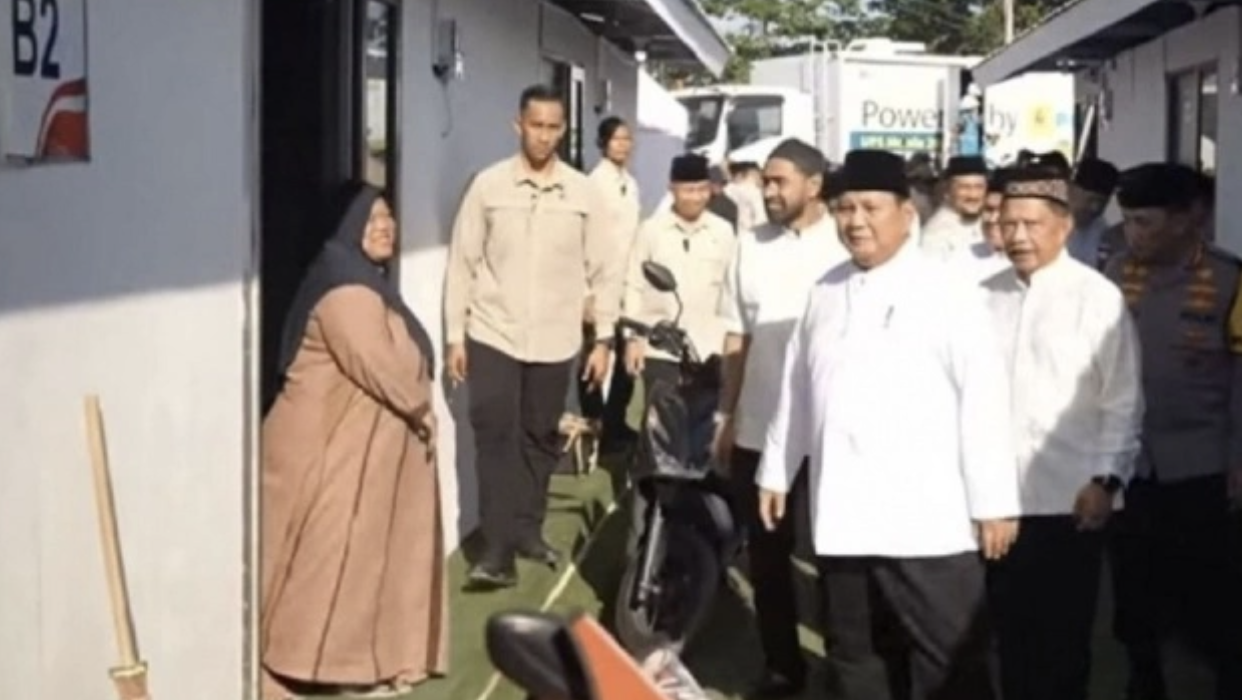 Usai Salat Idul Fitri, Prabowo Cek Huntara untuk Korban Bencana Aceh Tamiang