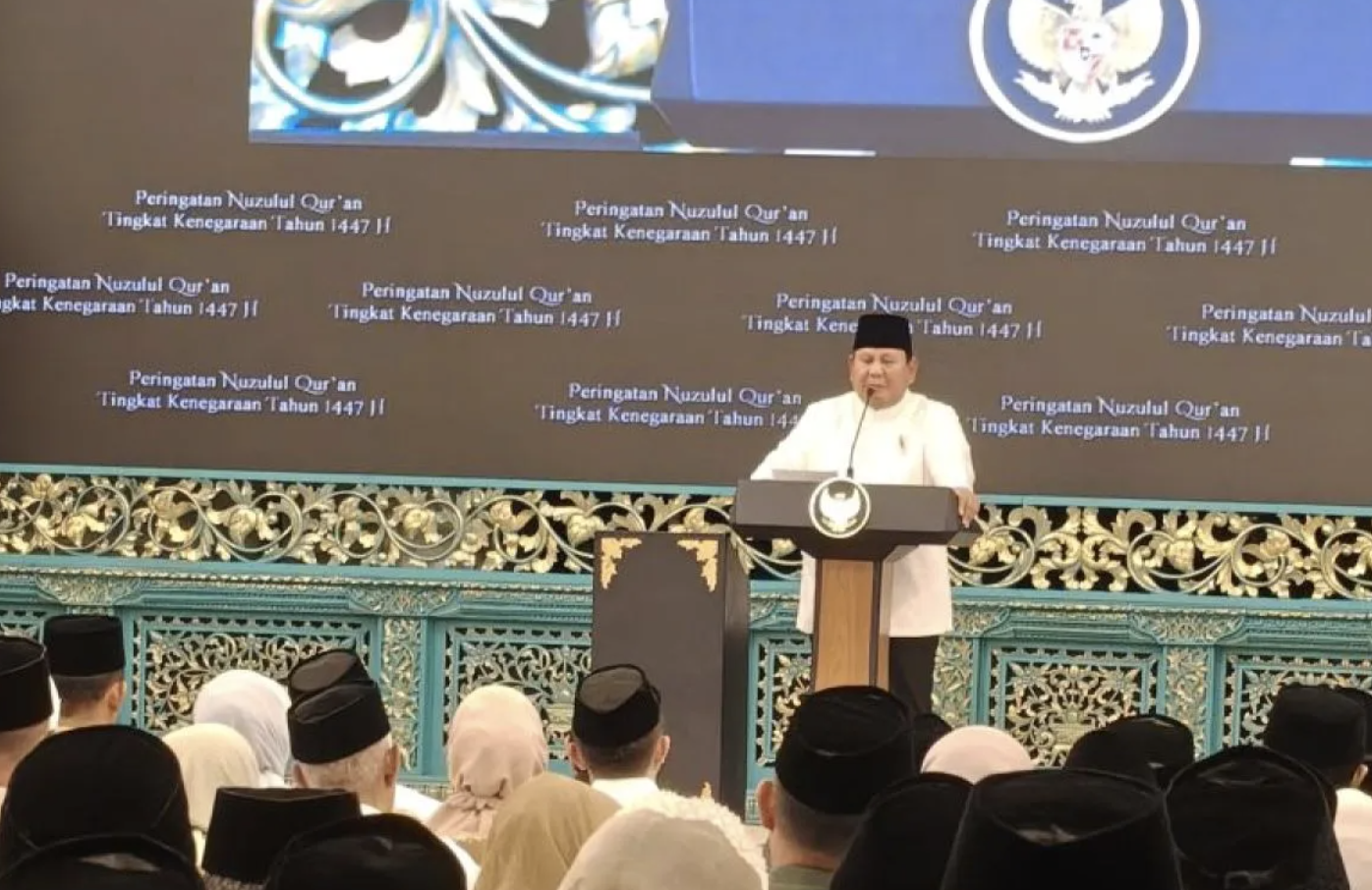 Pidato Nuzulul Quran, Prabowo: Korupsi Ancaman Serius bagi Kemajuan Bangsa