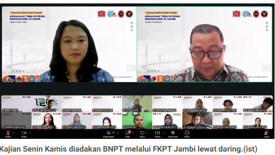 Lewat Kajian Senin Kamis, BNPT dan FKPT Jambi Perkuat Kolaborasi Pencegahan Radikalisme di Era Digital