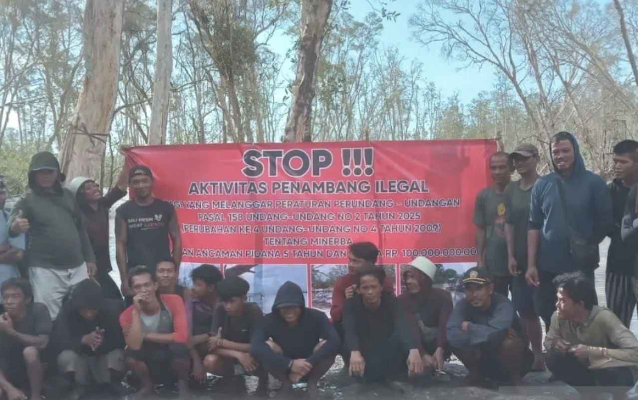 Dinhut Babel Tertibkan Tambang Timah Ilegal di Hutan Lindung Pantai Juru Seberang