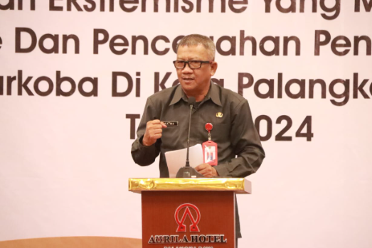 Plt Sekda Prov Kalteng M. Katma F. Dirun Buka Sosialisasi Pencegahan Ekstremisme yang Mengarah Pada Terorisme dan Pencegahan Penyalahgunaan Narkoba