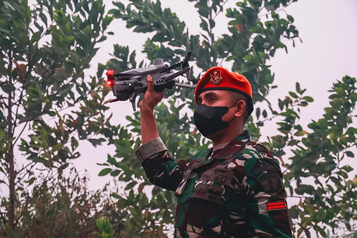 Korpasgat Perkuat Penanganan Karhutla Palangka Raya dengan Teknologi Drone Thermal