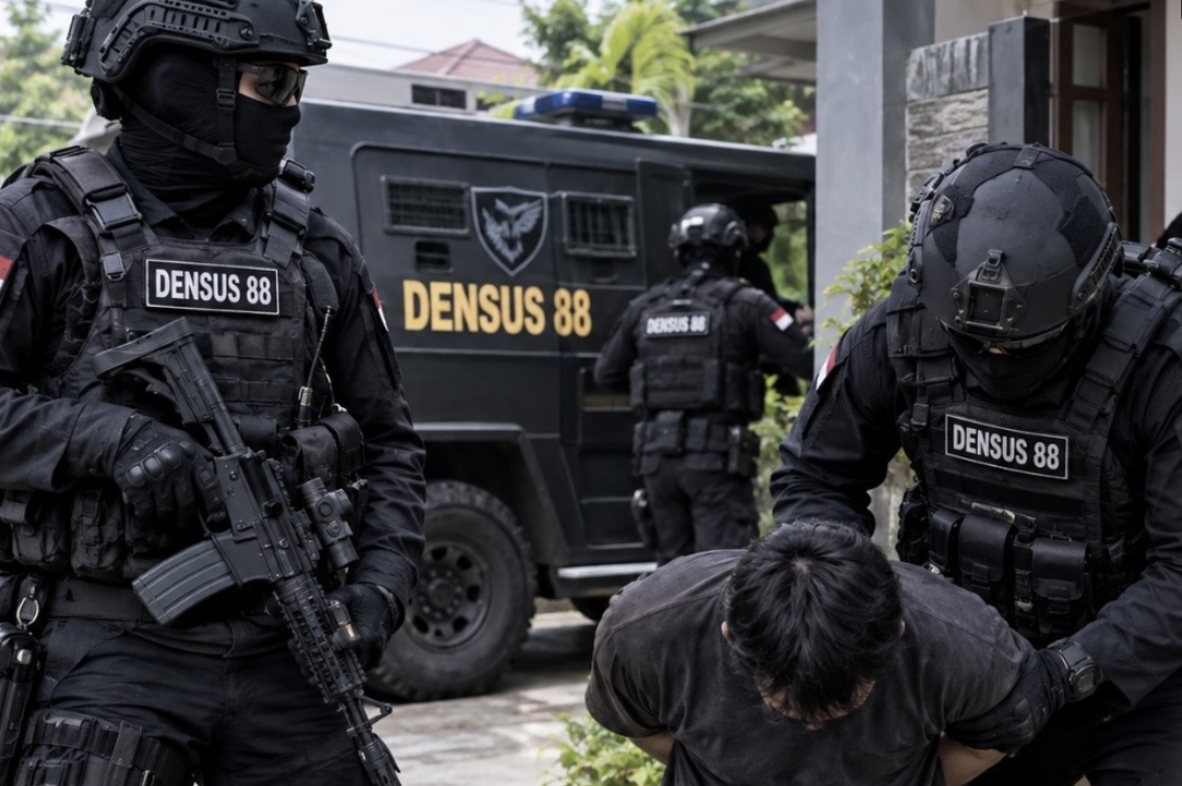 Densus 88 Tangkap Terduga Teroris MW di Ternate, Dibawa ke Jakarta