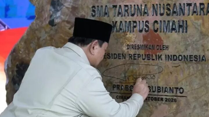 Prabowo Resmikan SMA Taruna Nusantara Cimahi, Perkuat Pendidikan dan Patriotisme Generasi Muda