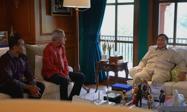 Prabowo Terima Menlu Singapura di Hambalang, Isi Pertemuan Belum Diungkap